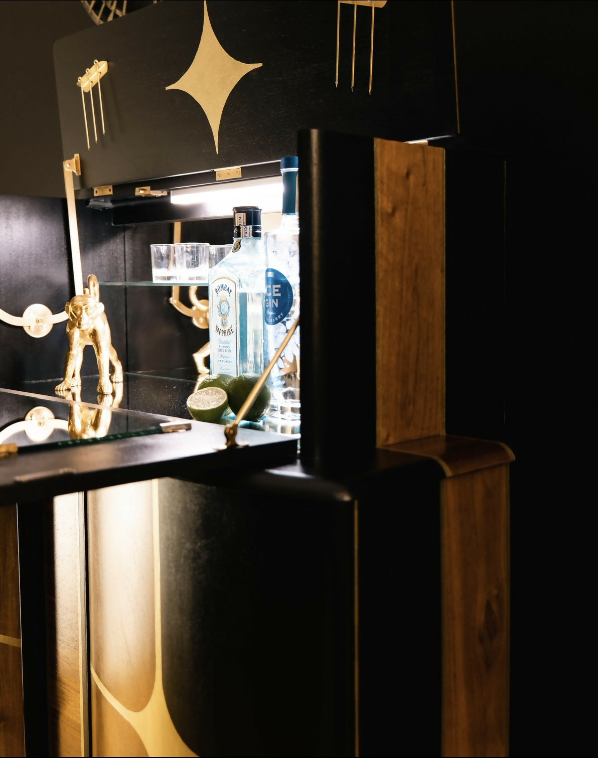 Asteria Cocktail Cabinet/ Drinks Cabinet Art Deco cocktail bar