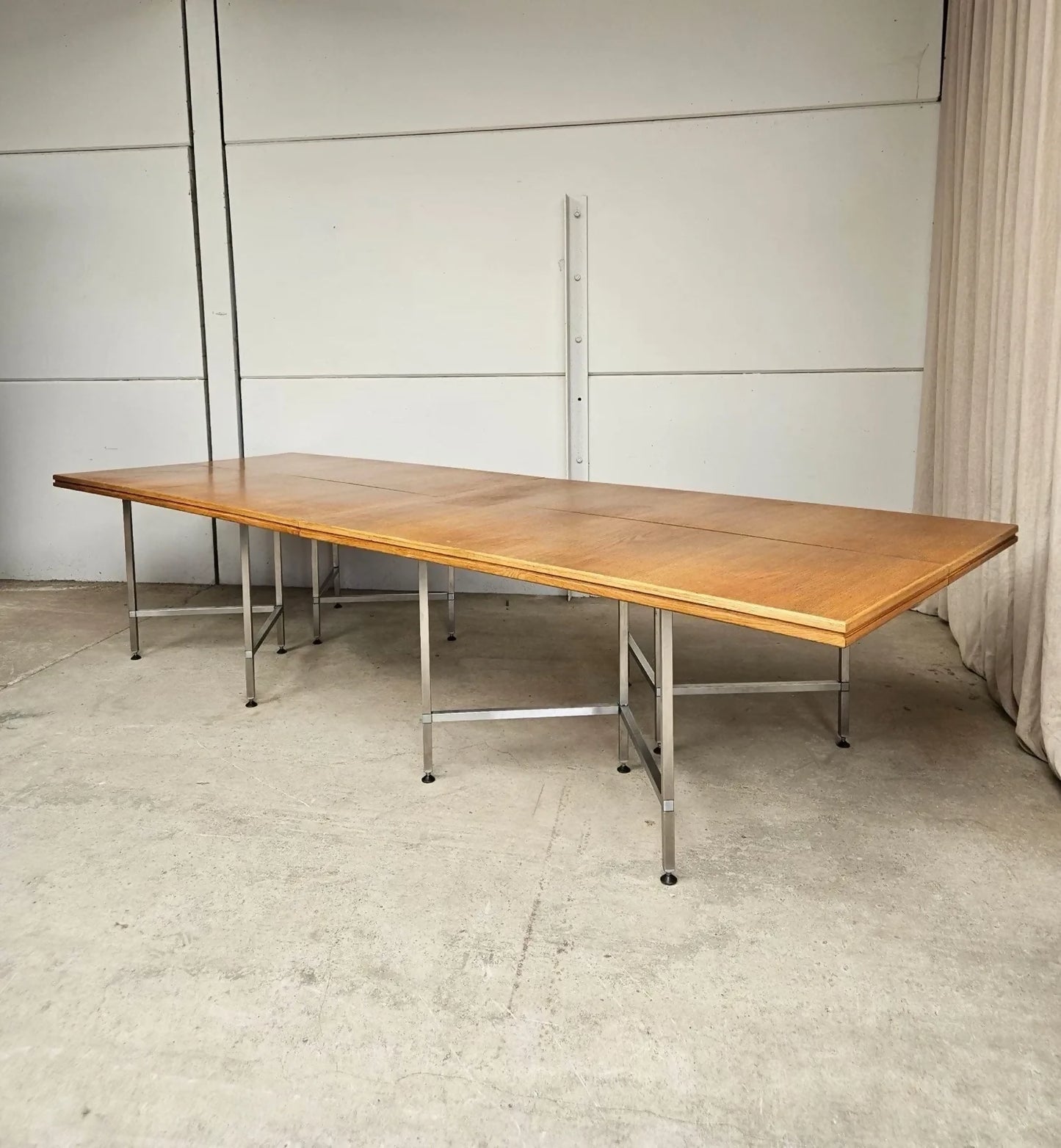 Vintage Late Mid Century Conference Boardroom Modernist Scandi Dining Table R917