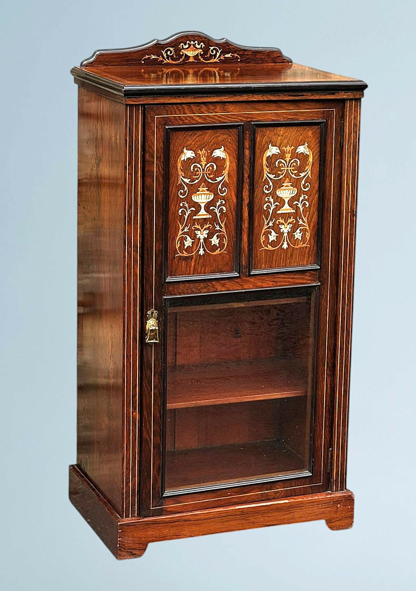 Edwardian Inlaid Rosewood Cabinet