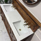 Vintage Wooden Oak Double Vanity Unit