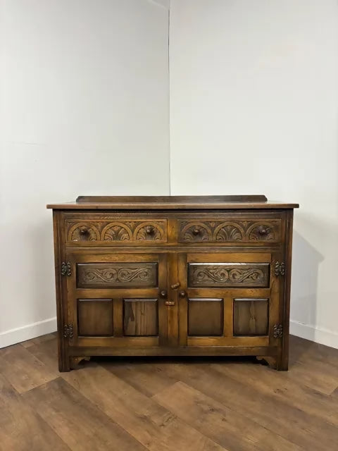 Priory Style Carved Oak Sideboard