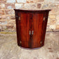 Antique Bow Front Corner Cupboard | Victorian Solid Wood Cabinet | Original Patina | Period Storage