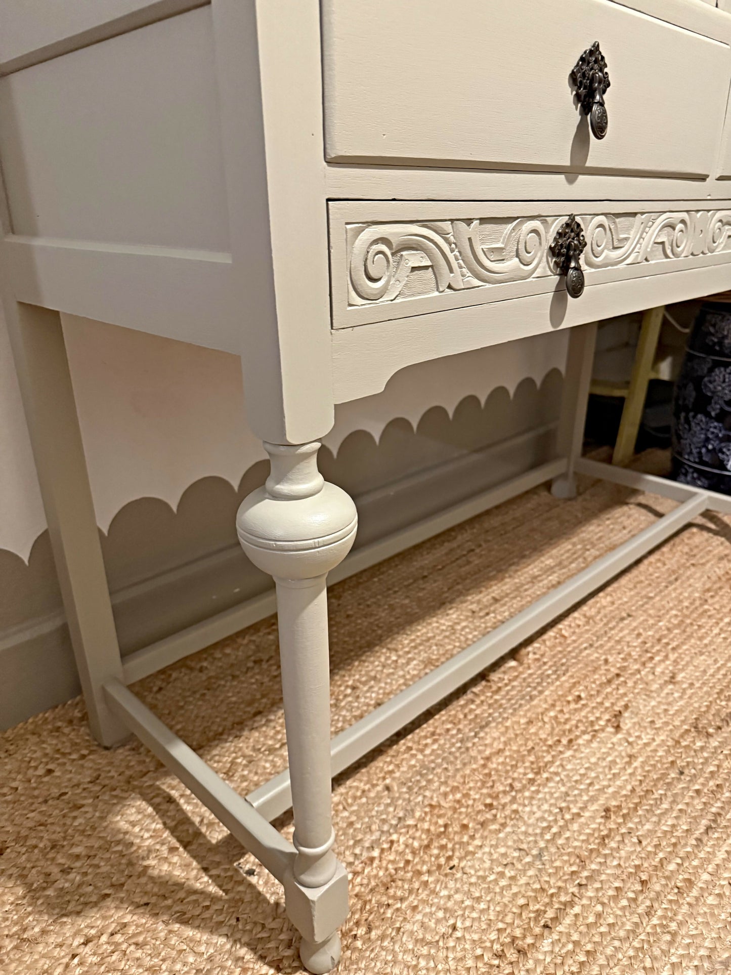 Newly refurbished antique linen cupboard drinks cabinet