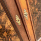 Vintage Walnut Bookcase / Cupboard With Fitted Shelves & Drawer