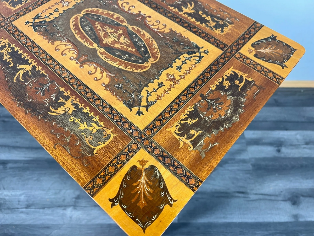 Jewellery Table Vintage French Marquetry Inlaid Music Box Cabinet LOT 24259