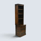 Narrow Ercol Bookcase Wall Unit With Shelves & Cupboard Dark FREE UK Delivery*