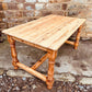 Solid Pine Farmhouse Dining Table | Rustic Country Refectory Table | Handmade Style | Natural Wood