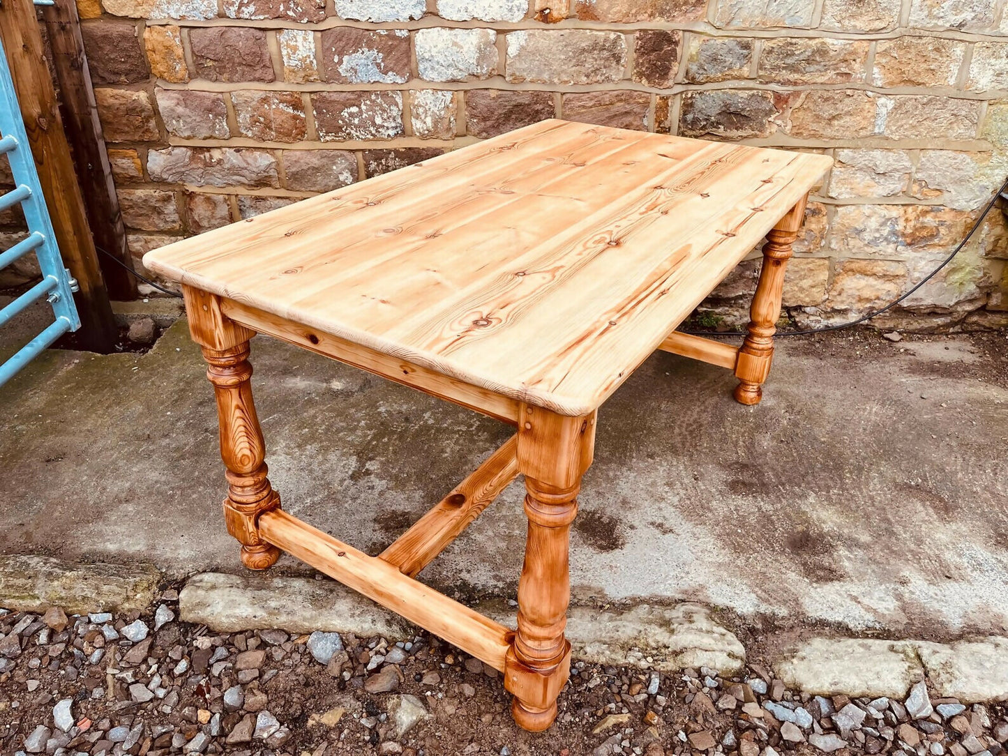 Solid Pine Farmhouse Dining Table | Rustic Country Refectory Table | Handmade Style | Natural Wood