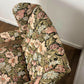 Vintage Reupholstered Floral Wingback Fireside Armchair