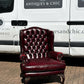 Red Leather Chesterfield Buttoned Back Armchair