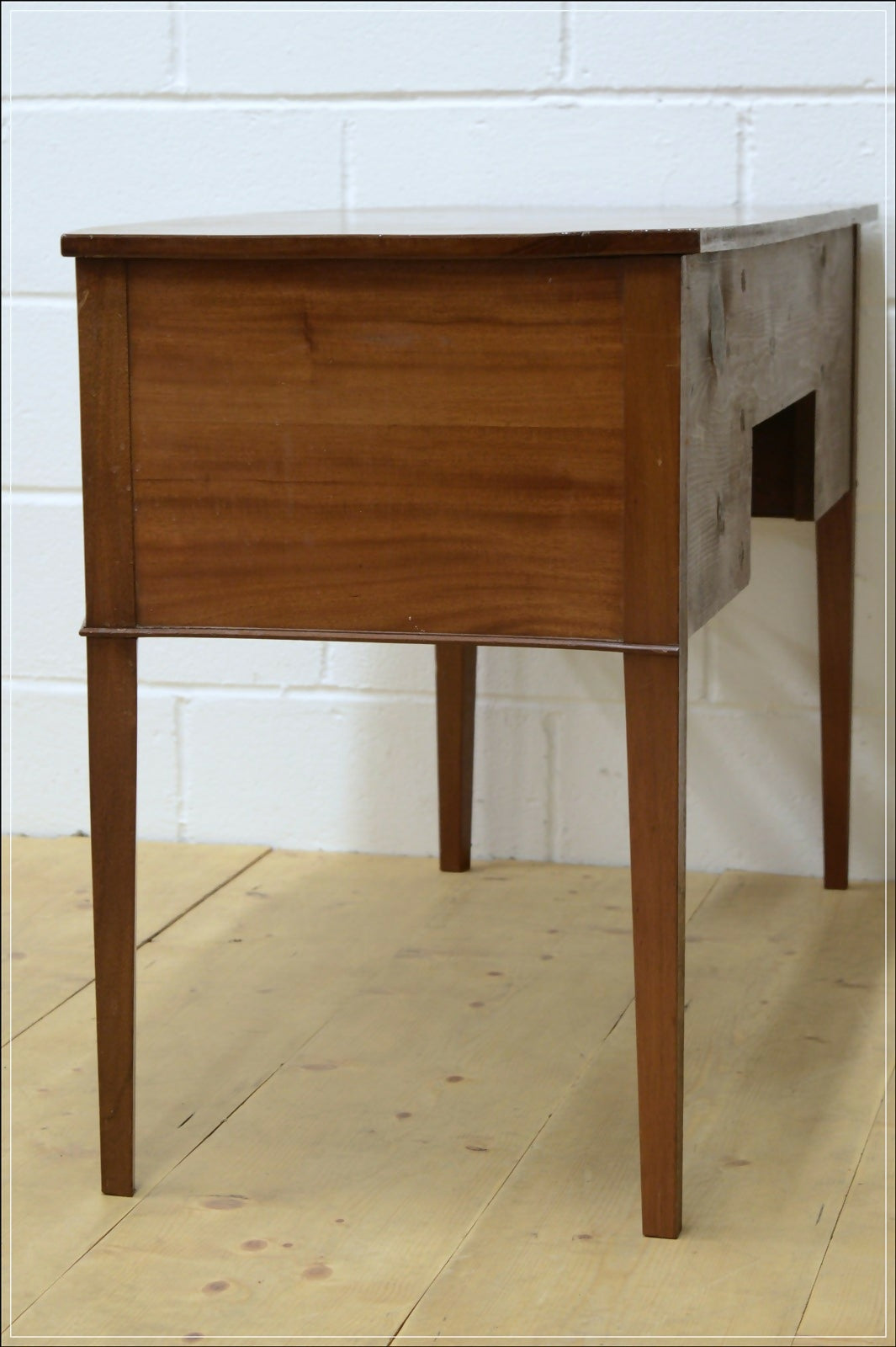 Vintage Desk Dressing Table Bow Front Solid Wood Retro DELIVERY