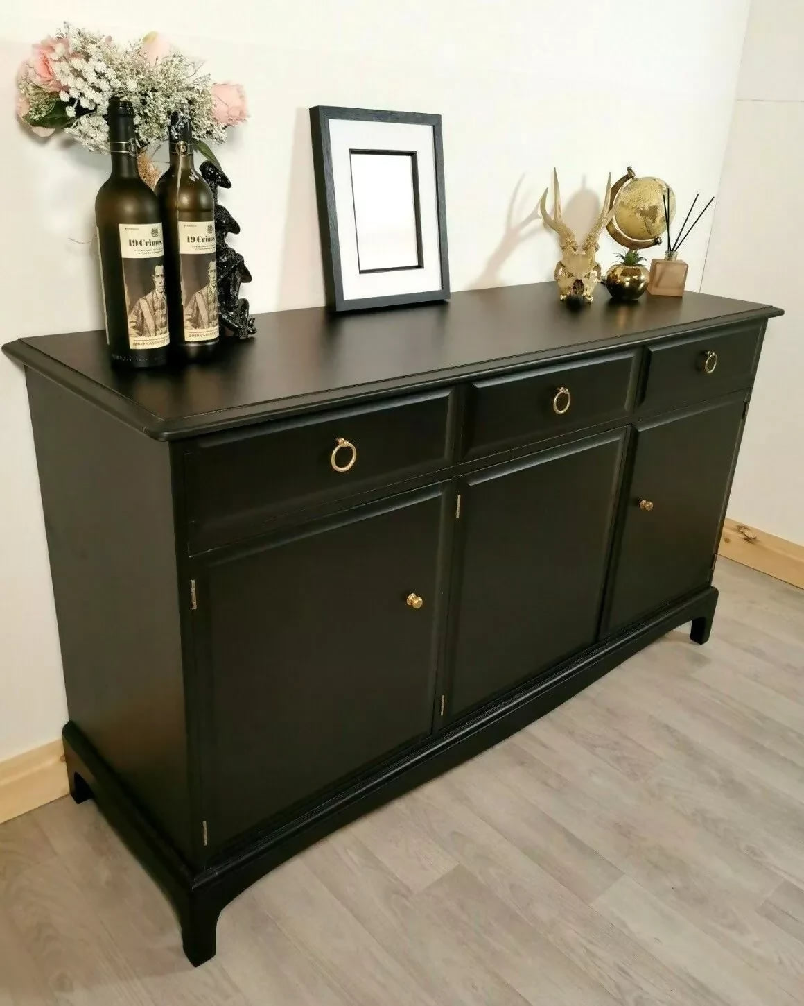 Black Vintage Stag Sideboard