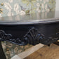 Reproduction Maison Demi Lune Console in black, manufactured by Gallery Direct Ltd