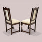 2 Old Charm Dining Chairs Solid Oak Tudor Brown Finish EXC FREE UK Delivery