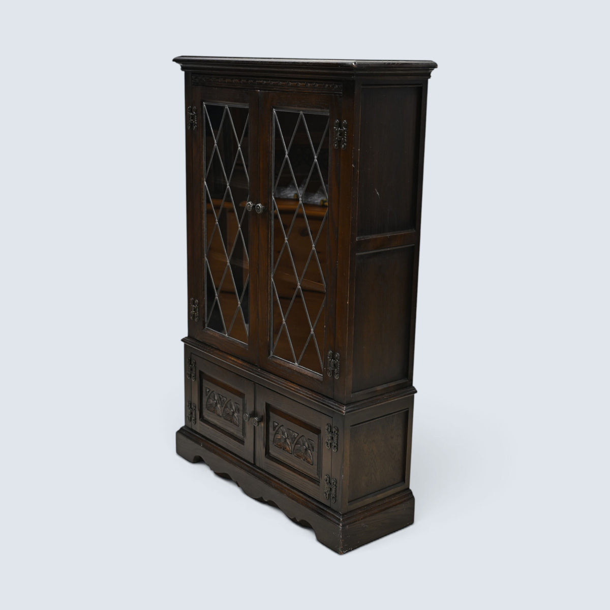 Old Charm Glazed Bookcase/Display Secret Drawer Model 2083 FREE UK Delivery*
