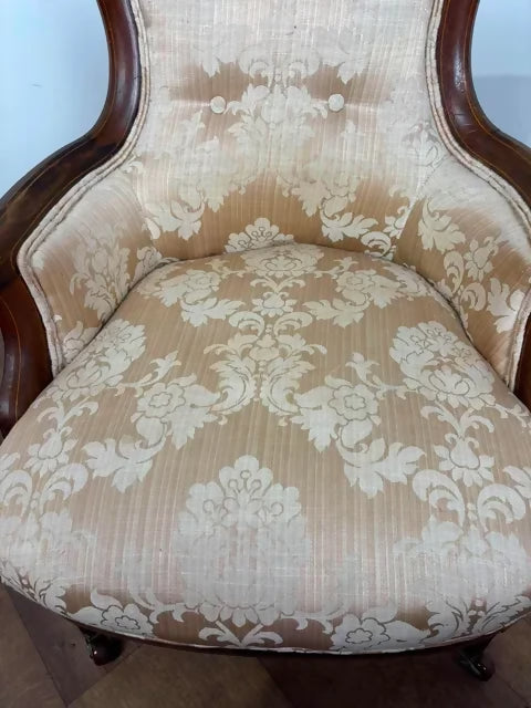 Edwardian Mahogany Inlaid Tub Chair