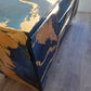 Upcycled Navy Sideboard with Gold Leaf: Mid-Century Modern Cabinet