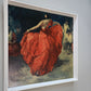 Framed Mid Century Picture Print The Red Skirt F.R.S Clemente