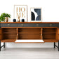 Nathan teak drinks cabinet in dark grey