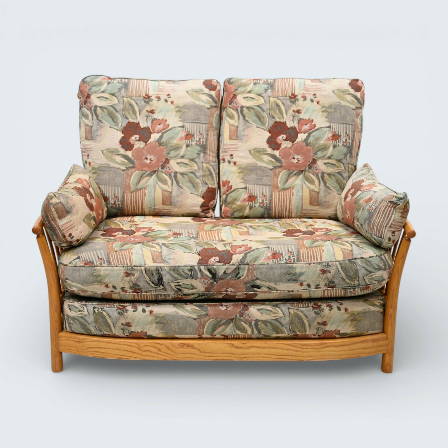 Ercol Renaissance 2str Sofa Genuine Ercol Upholstery Light Finish FREE Delivery*