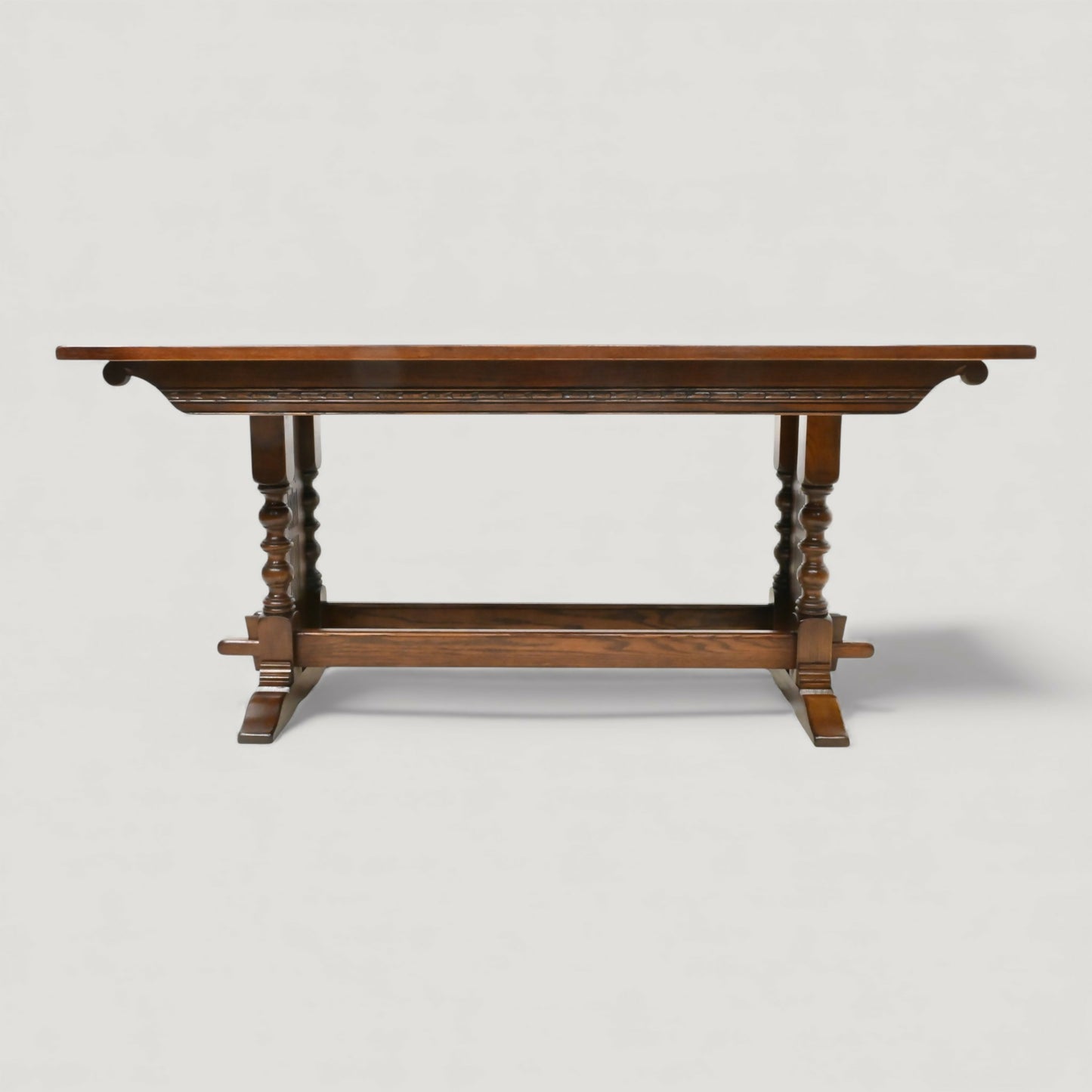 Old Charm Solid Oak Dining Table Gothic Refectory Tudor Brown FREE Delivery. SBR10992/0110E