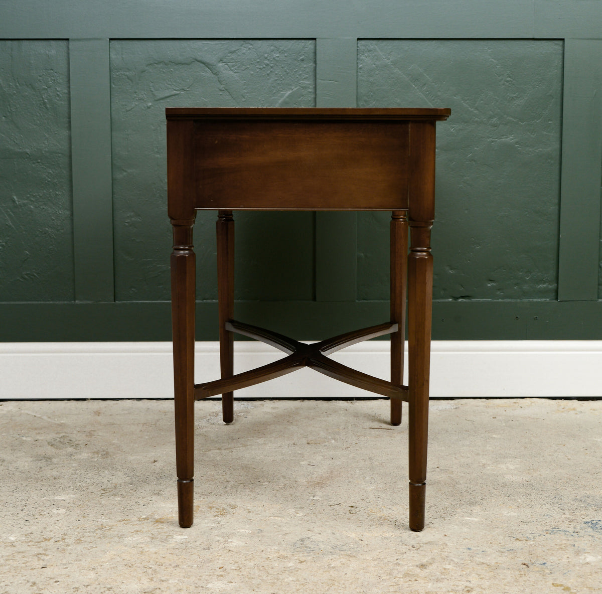 Mahogany Console Table Writing Desk with Pull out Tray