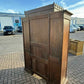 Arts & Crafts French Walnut Bookcase / Cupboard With Fitted Shelves & Drawers