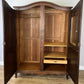 Wardrobe Antique French Louis XVI Style Oak Two Door Carved Armoire LOT 6464