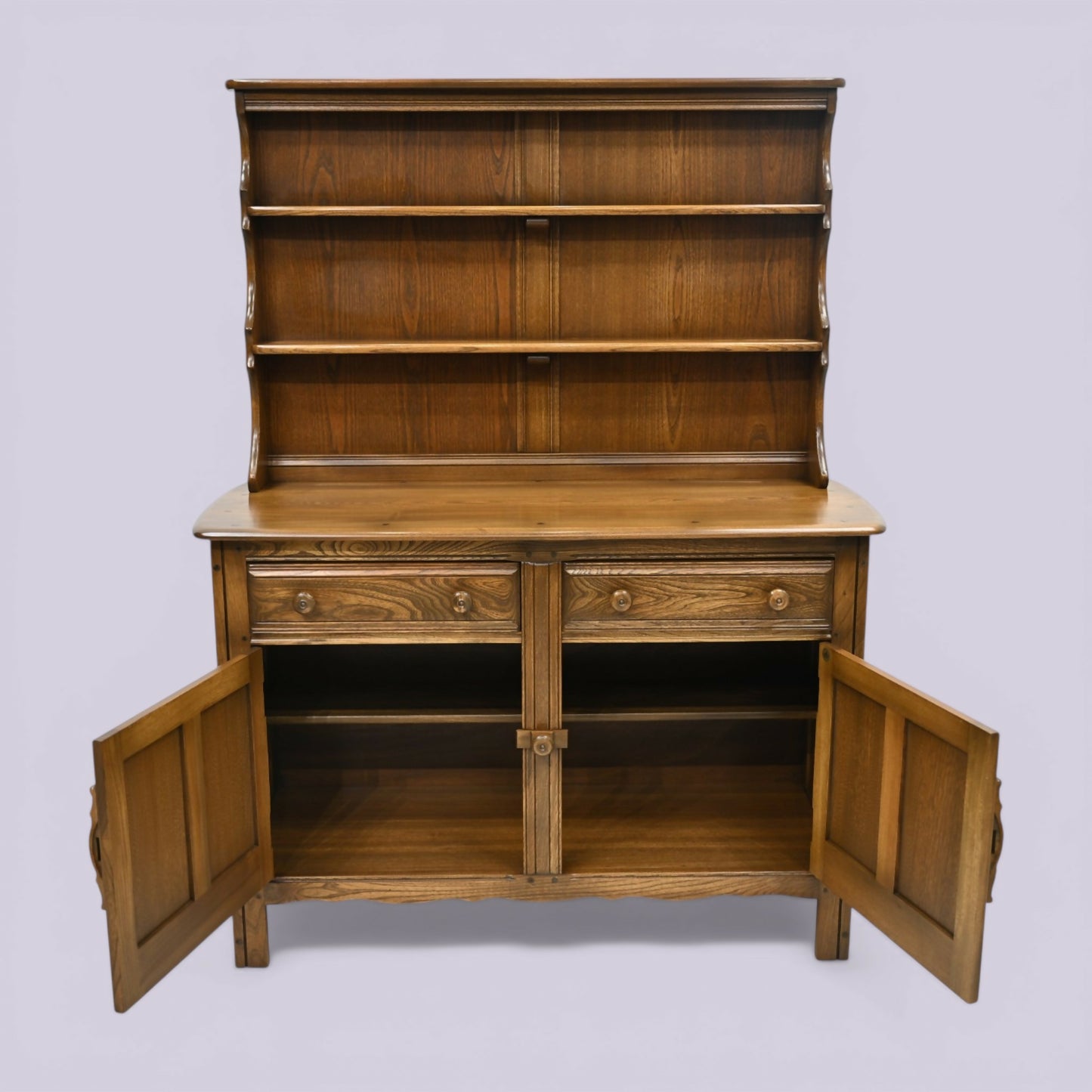 Ercol Welsh Dresser Sideboard Top Shelving Golden Dawn 1970s FREE UK Delivery