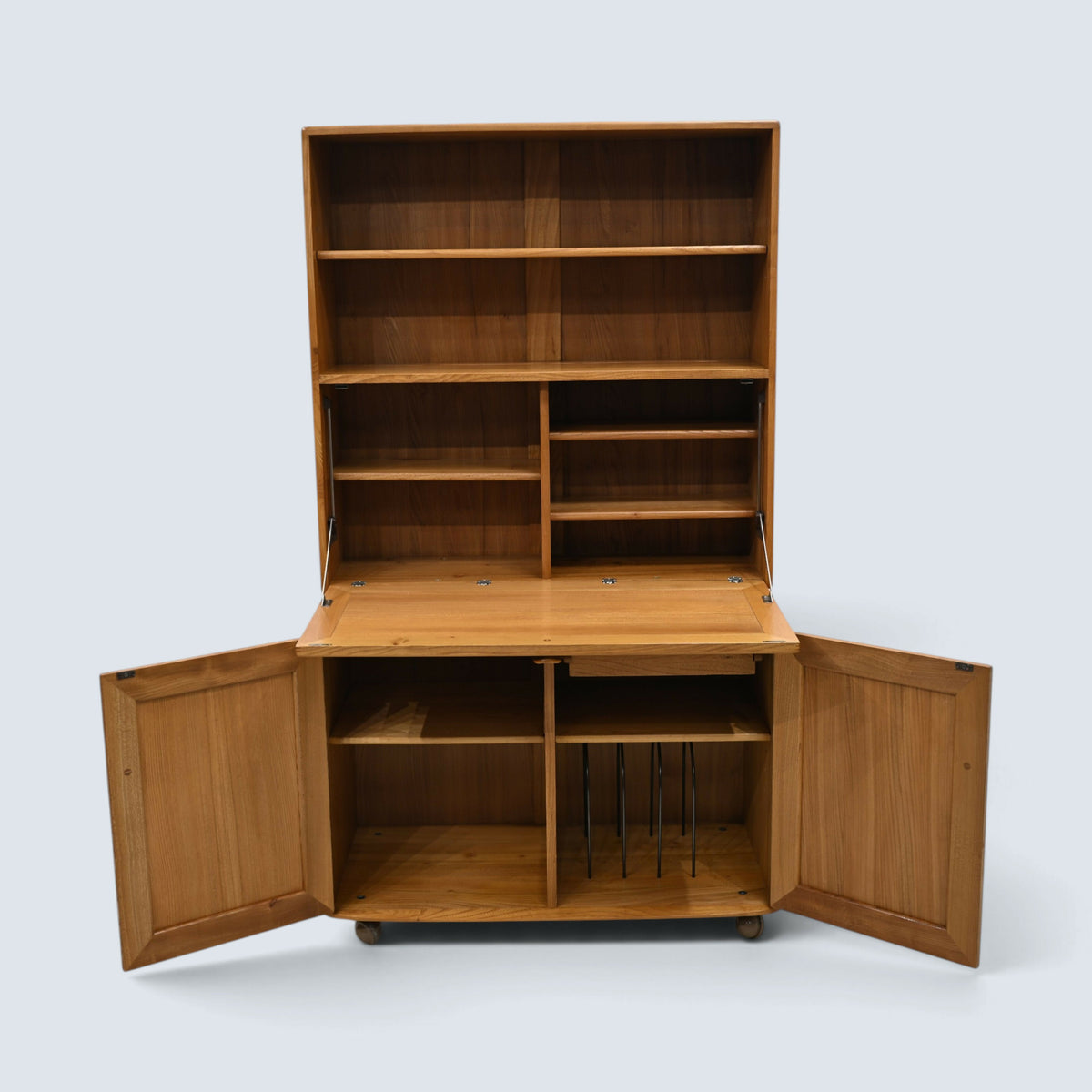 Ercol Windsor Drinks/Writing Cabinet Light Finish Micro Office FREE UK Delivery*