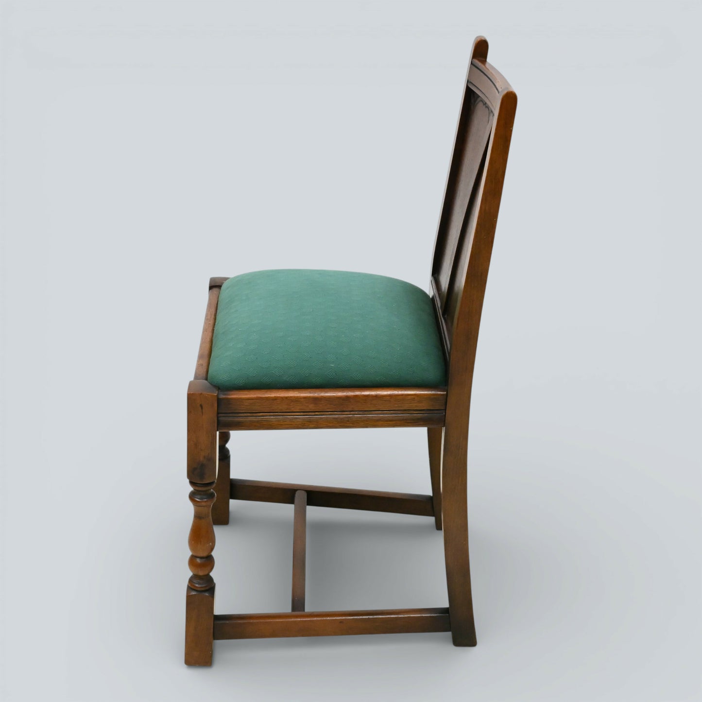 4 Old Charm Style Dining Chairs Oak Green Drop In/On Seats FREE UK Delivery*