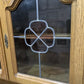 Large Solid Oak Dresser Cabinet Oak Veneer Leaded Glass Dresser Sideboard
