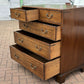 Vintage Mahogany Chest Of Drawers. Brass Handles, Bracket Feet, Fine Propotions