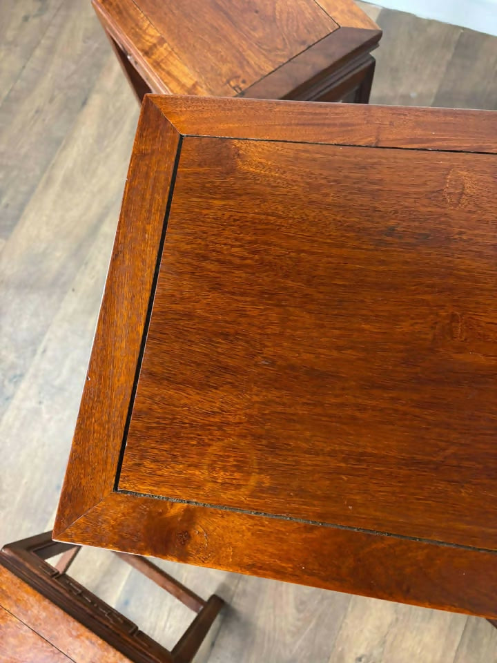 Reproduction Oriental Style Hardwood Nest Of Four Tables