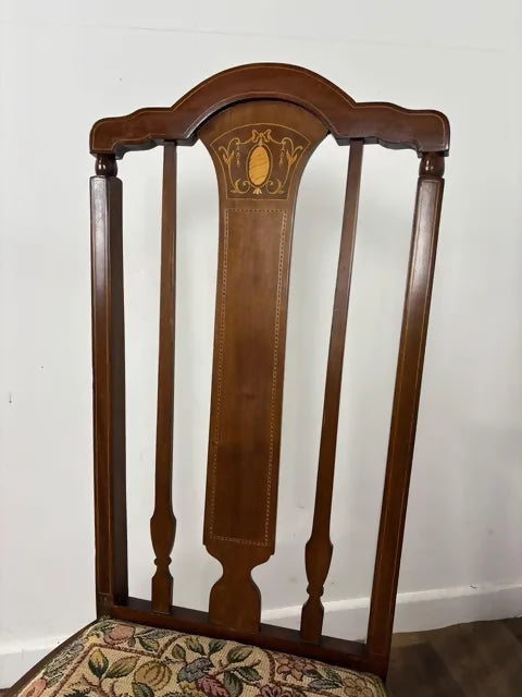 Pair of Edwardian Inlaid Mahogany Chairs