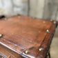 English handmade luxury leather steamer trunk - Vintage style - hand dyed