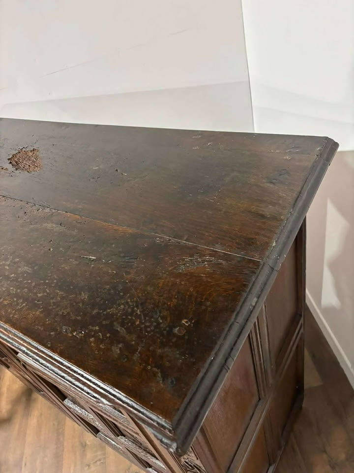 17th Century & Later Carved Oak Livery or Hall Cupboard