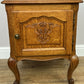 Pair of Bedside Tables Vintage French Louis Oak Nightstands Cabinets LOT 6308