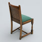 4 Old Charm Style Dining Chairs Oak Green Drop In/On Seats FREE UK Delivery*
