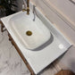 W79.3mm Oak Vintage Bathroom Vanity Unit With Sink