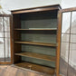 Vintage Oak Two Door Glazed Bookcase