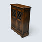 Bevan Funnell Reprodux Low Bookcase with 2 Shelves Leaded Glass FREE UK Delivery
