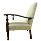 Antique Oak Armchair for Bedroom Upholstered Accent Chair c.1910
