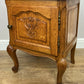Pair of Bedside Tables Vintage French Louis Oak Nightstands Cabinets LOT 6308
