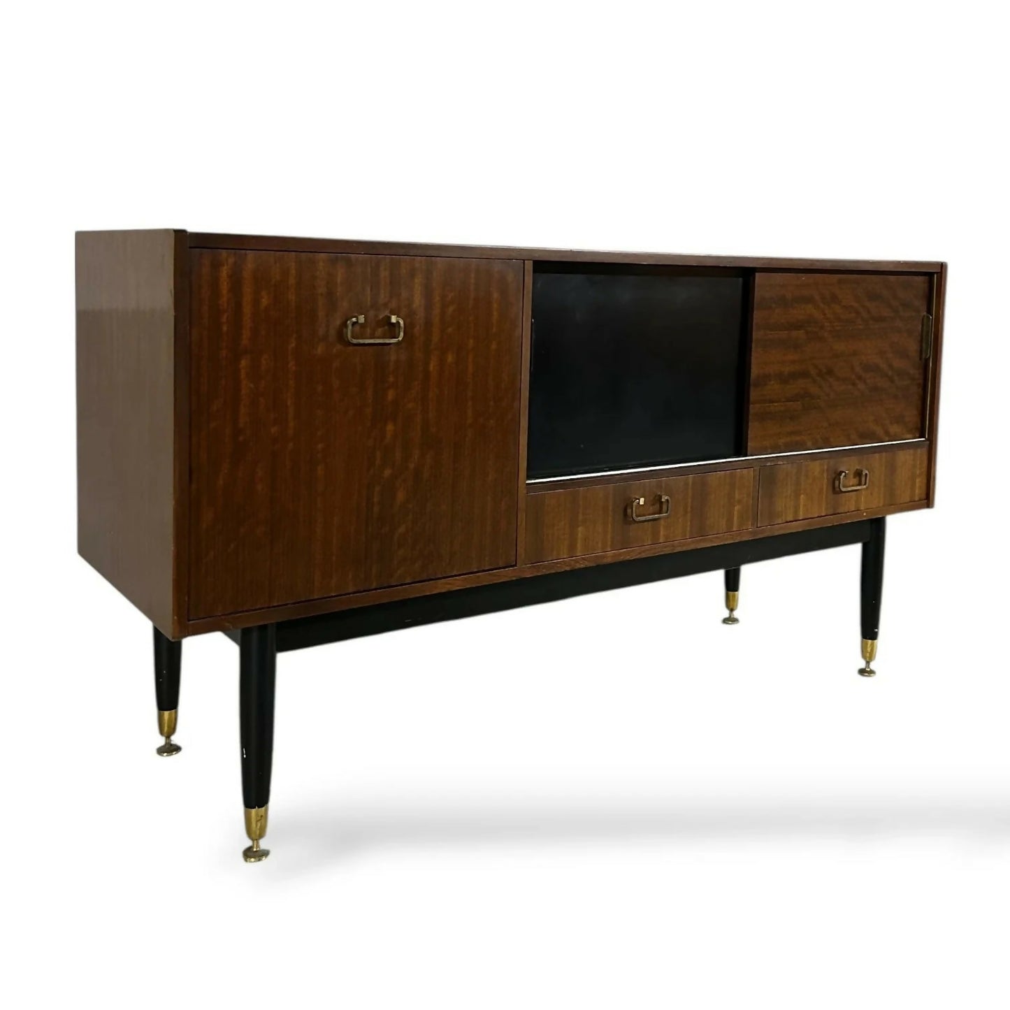 Mid Century E. Gomme G Plan Sideboard – Vintage Teak Cabinet with Sliding Doors & Drawers