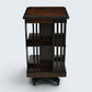 Edwardian Revolving Bookcase With 2 Tiers And Marquetry Decoration FREE Delivery