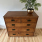 Antique Victorian Pine Chest of Drawers Rustic Solid Pitch Pine