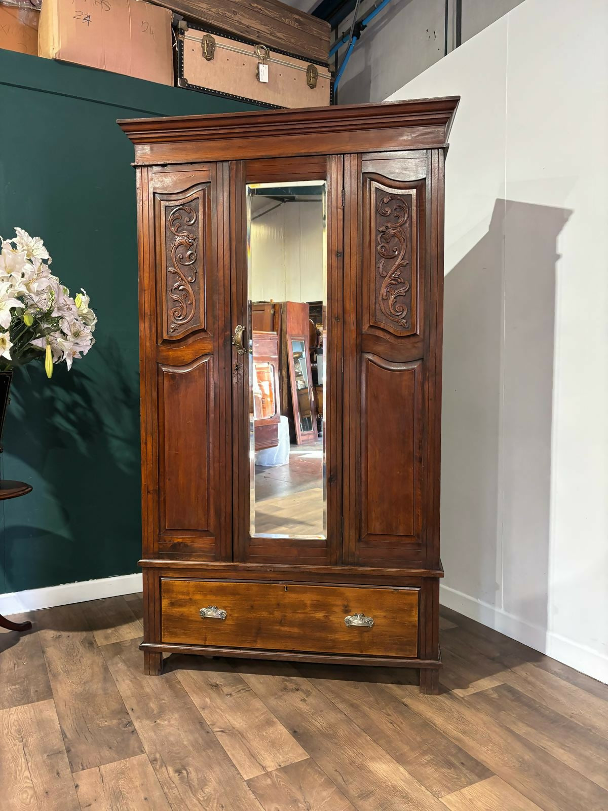 Edwardian Walnut Wardrobe