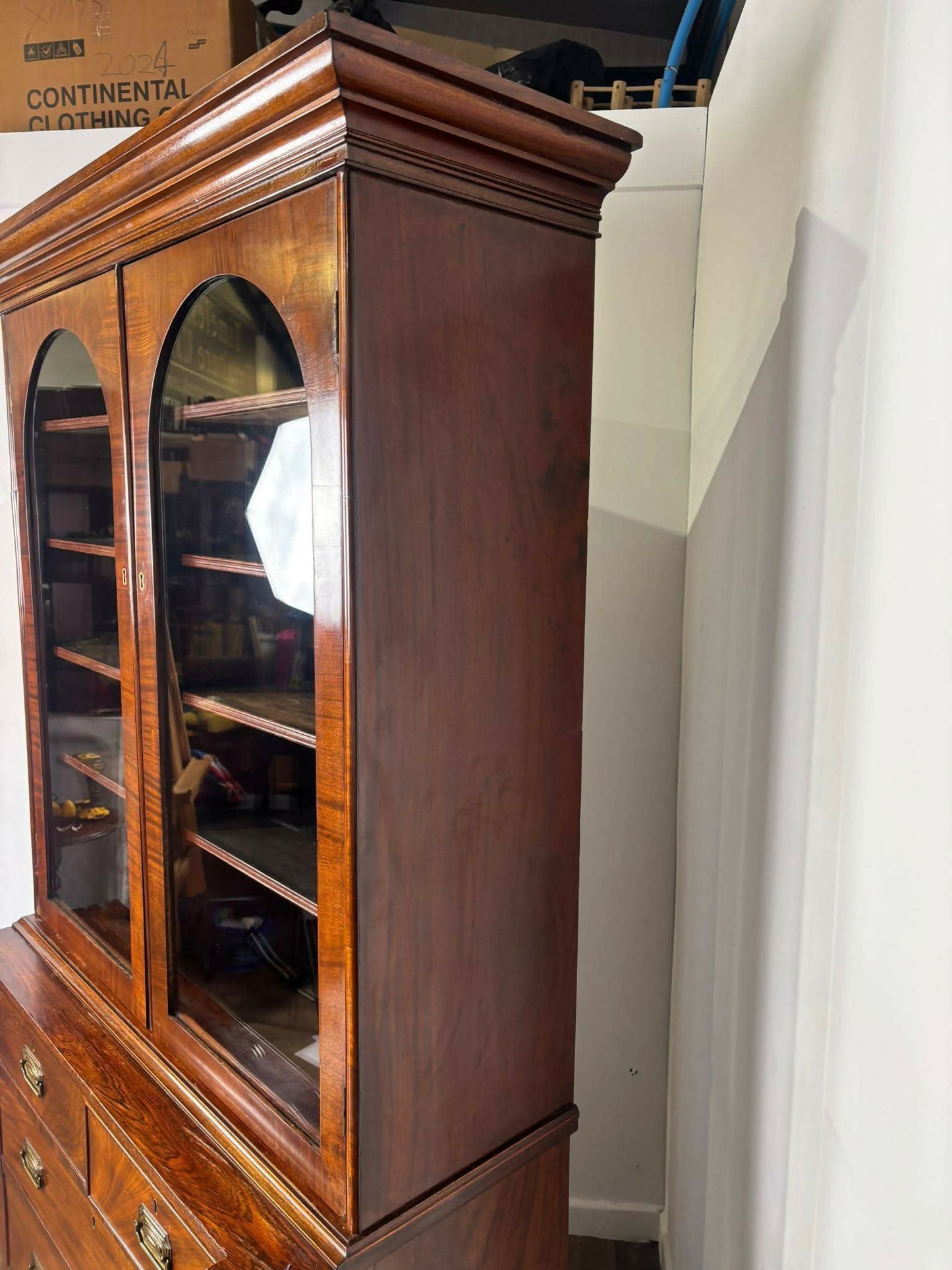 19th century Mahogany Glazed Bookcase