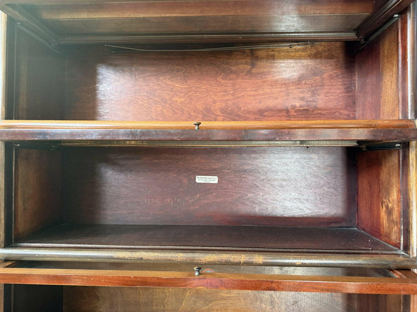 Vintage Modular Globe Wernicke Solicitor Barrister Six Stack Bookcase Glazed Cupboards, c1930